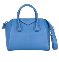Medium Antigona, Leather, Blue, S, ZED1126, 2*